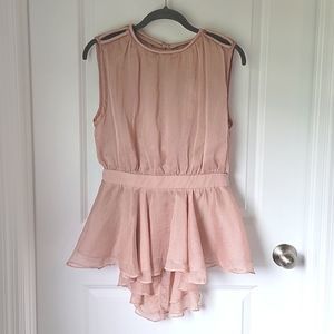 Mustard Seed Champagne Blush Sleeveless Top - Size Medium